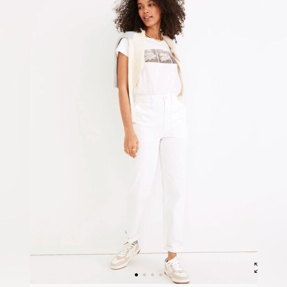 Madewell Perfect Vintage Straight Workwear Pants- Size 28 Tall - Picture 2 of 12